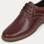 Oferta Marimea 42 Pantofi barbati casual din piele naturala Bordeaux - LGKR30GRENA
